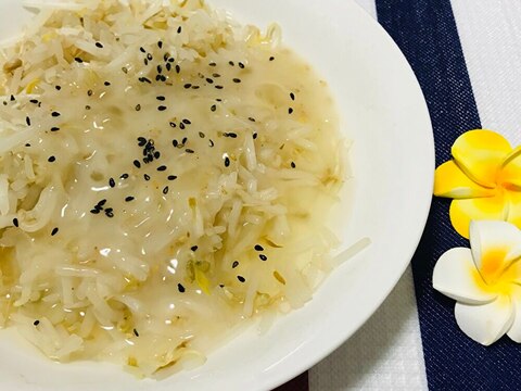 あんかけ＊もやし(ラーメンスープ粉末+黒酢)